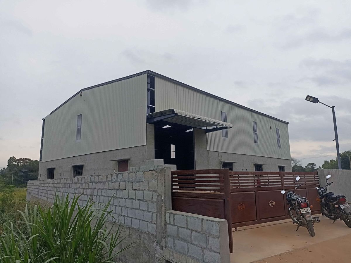 PEB Steel Structure at Desarapalli for Munivenkatappa by Hemagni Build Pro