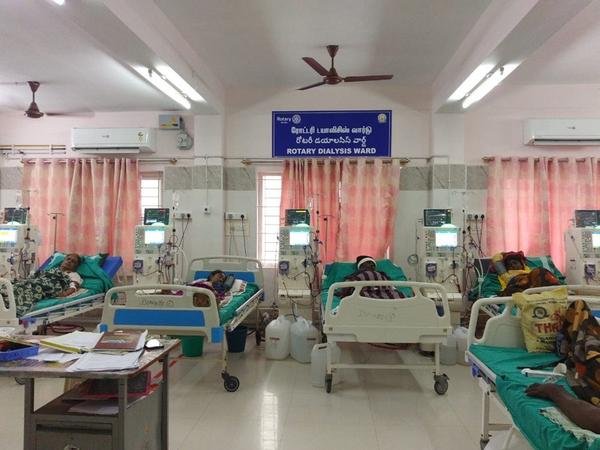 Medical team at the dialysis center