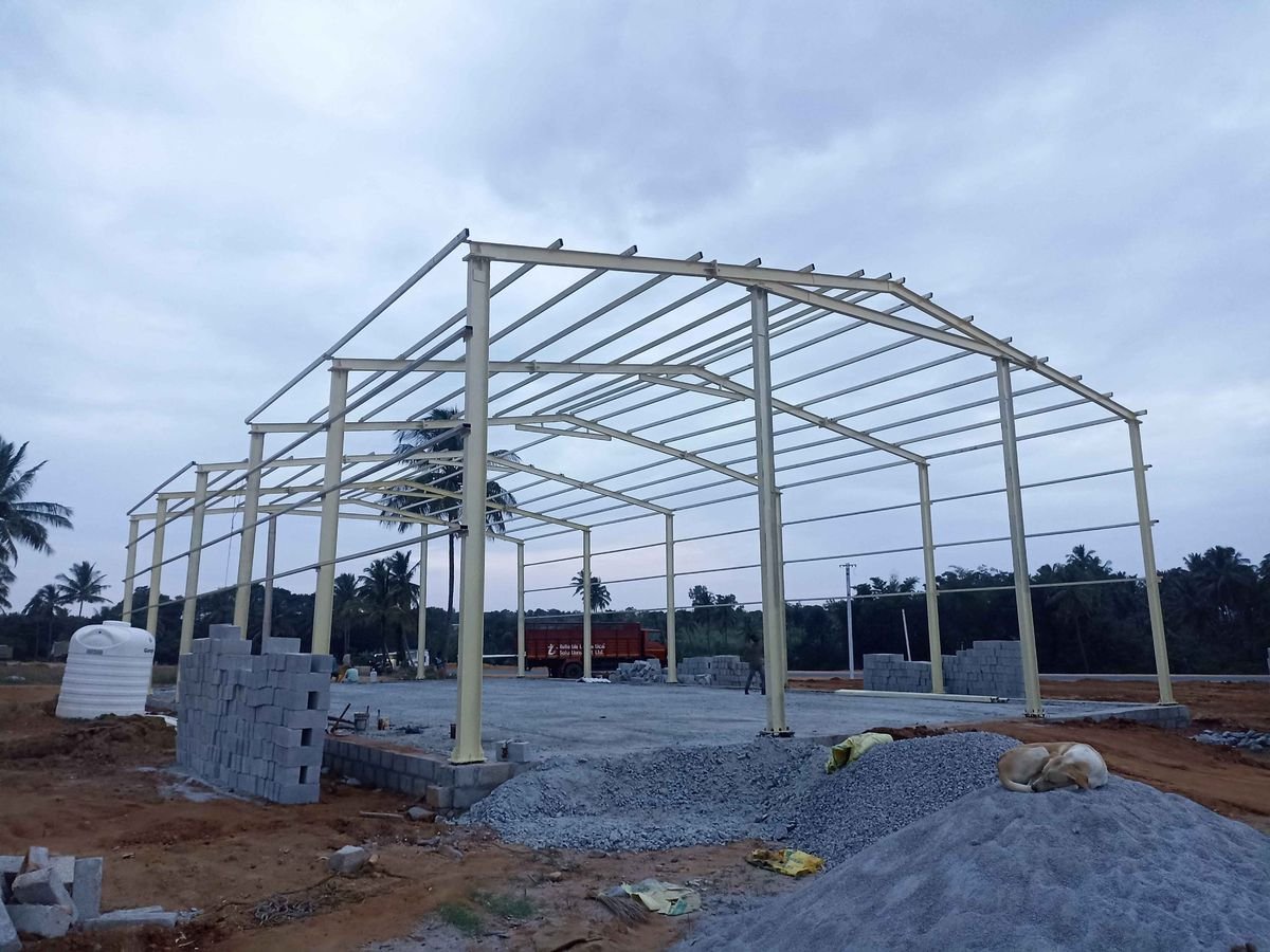 Commercial steel structure at Onnavadi